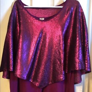 Sequin Cape Shirt